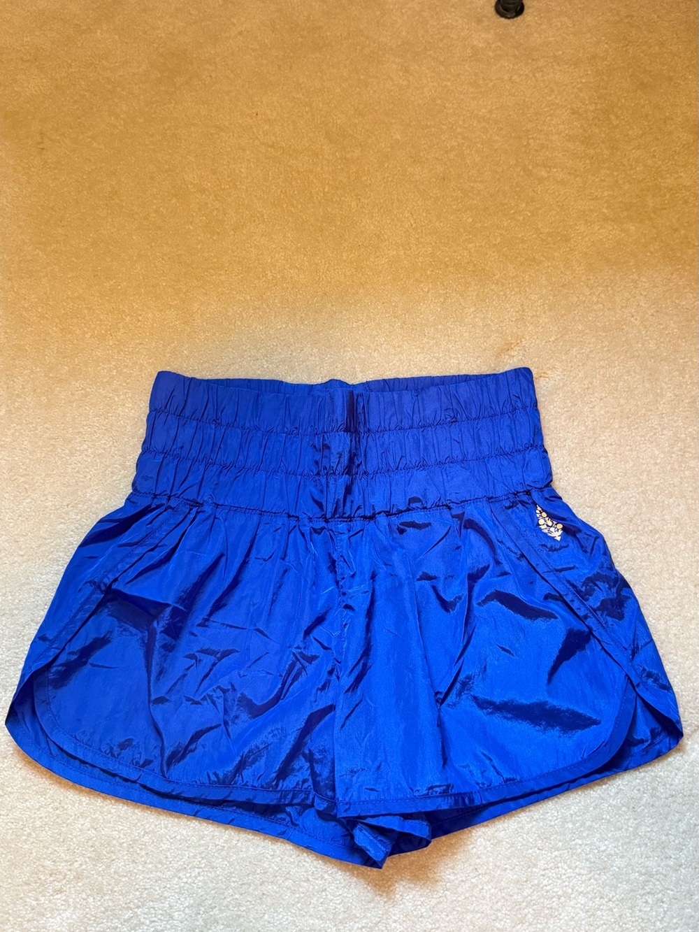 Free People Movement High-Waist Electric Blue Athletic Shorts